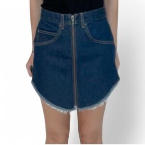 CARMAR Los Angeles Beatrice Skirt denim zipper mini skirt, size 25/0. Blue